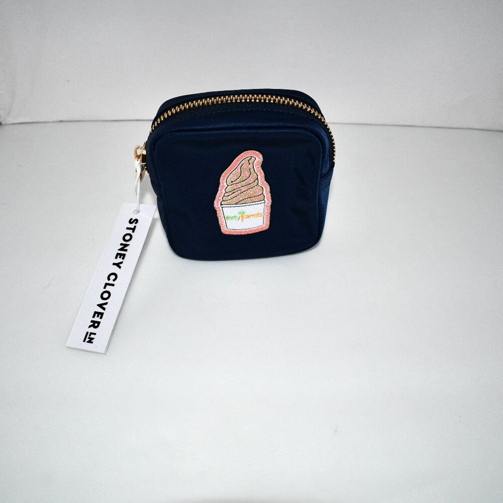 Stoney Clover Lane MINI Pouch with Forty Carrots Patch in Sapphire #SCL-ENMP-016